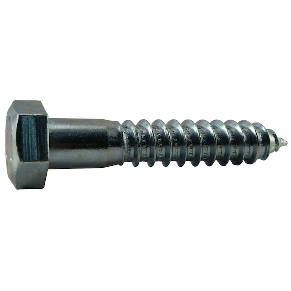 Midwest Fastener Lag Screw, 5/8 in, 3-1/2 in, Steel, Zinc Plated Hex Hex Drive, 25 PK 01348 - main